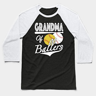 Grandma of Ballers Baseball and Softball Player Baseball T-Shirt